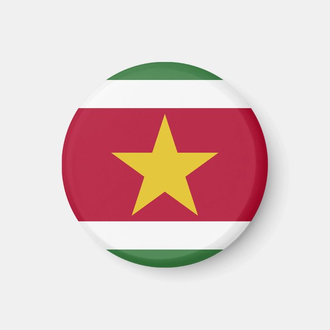 Suriname-Flagge Magnet (Vorne)