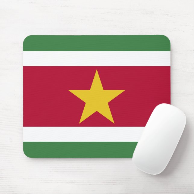 Suriname-Flagge Mousepad (Mit Mouse)