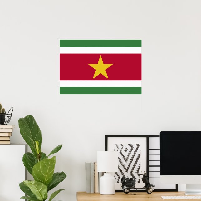 Suriname-Flagge Poster (Heimbüro)