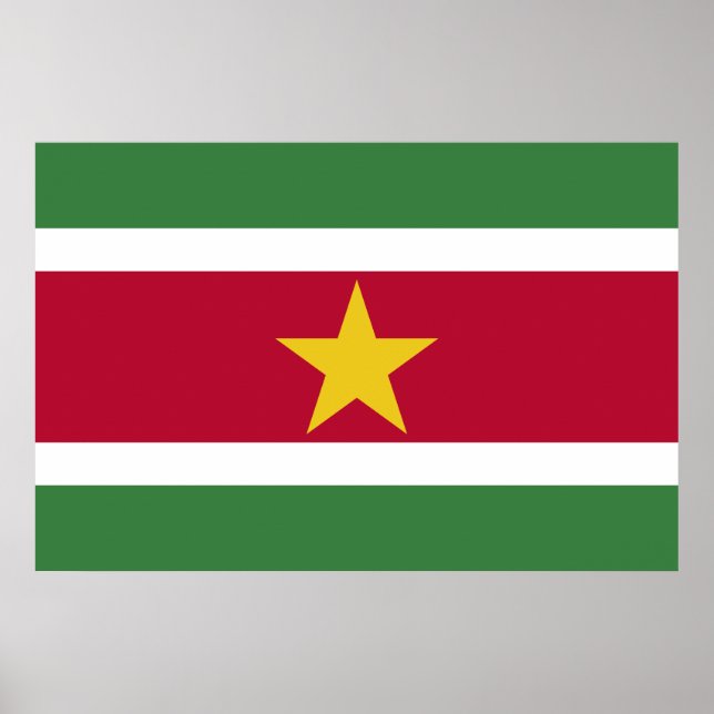 Suriname-Flagge Poster (Vorne)
