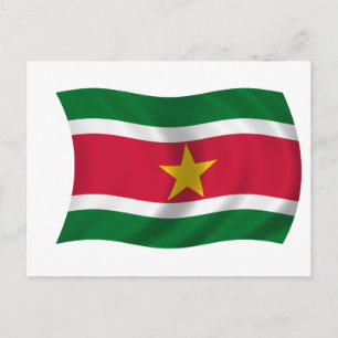 Suriname-Flagge Postkarte