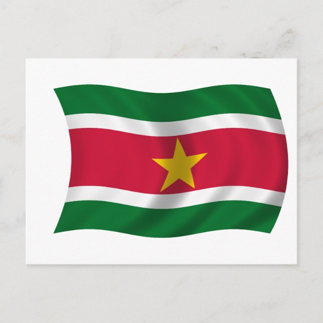 Suriname-Flagge Postkarte (Vorderseite)