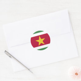 Suriname-Flagge Runder Aufkleber