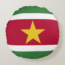 Suriname-Flagge Rundes Kissen