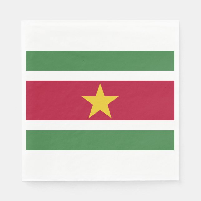 Suriname-Flagge Serviette (Vorderseite)