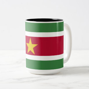 Suriname-Flagge Zweifarbige Tasse