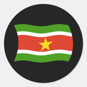 Suriname-Flaggen-Aufkleber Runder Aufkleber