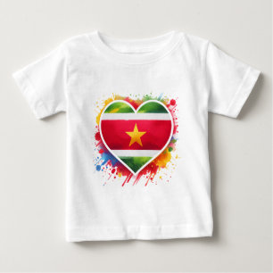 Suriname Heart Baby T-shirt