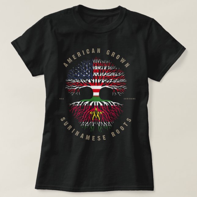 Suriname Liebe Suriname Flag T-Shirt (Design vorne)