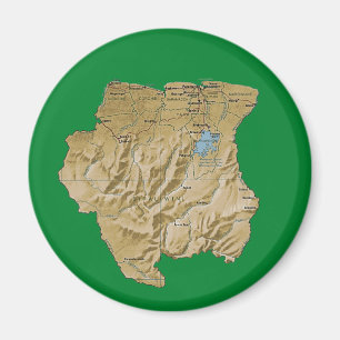 Suriname Map Magnet