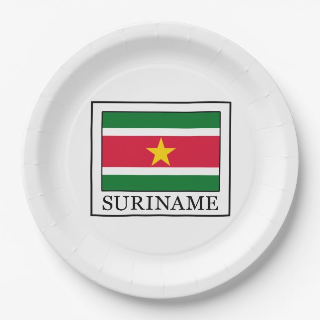 Suriname Pappteller (Vorderseite)