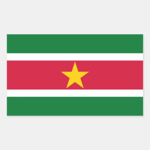 SURINAME RECHTECKIGER AUFKLEBER