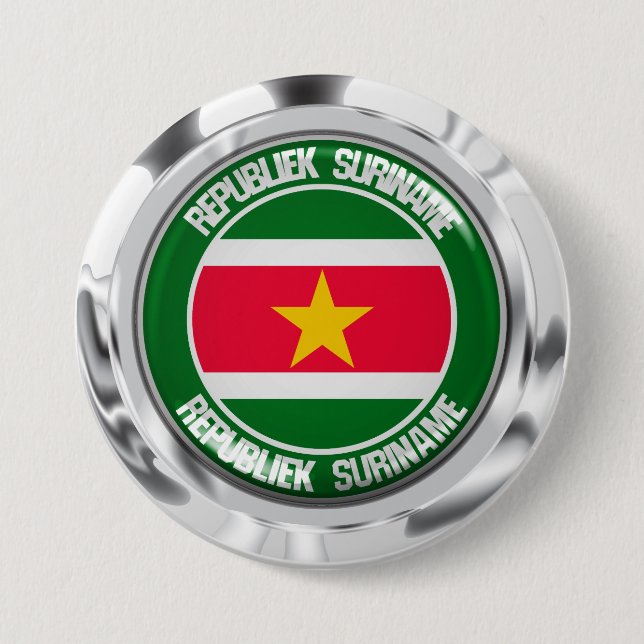 Suriname-RundEmblem Button (Vorderseite)