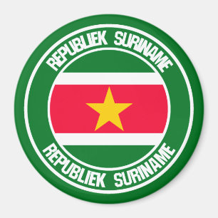 Suriname-RundEmblem Magnet
