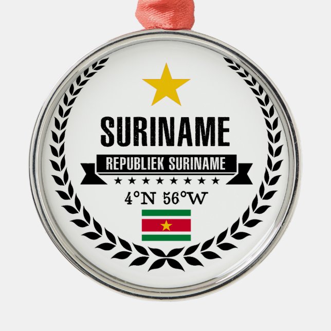 Suriname Silbernes Ornament (Vorne)