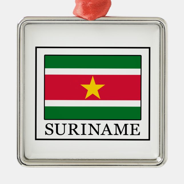 Suriname Silbernes Ornament (Vorne)