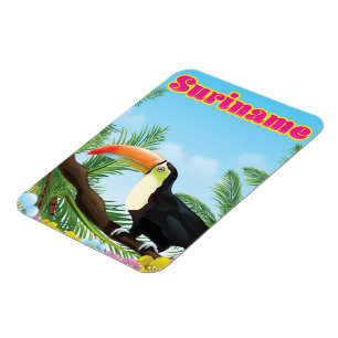 Suriname Südamerikanisches Paradies Reiseplakat Magnet