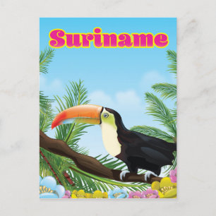 Suriname Südamerikanisches Paradies Reiseplakat Postkarte