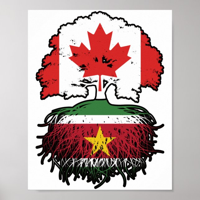 Suriname Surinamese Kanada Tree Roots Poster (Vorne)