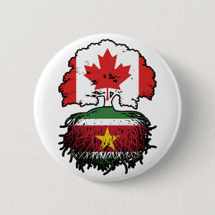 Suriname Surinamese Kanadier Kanada Baumwurzeln Button