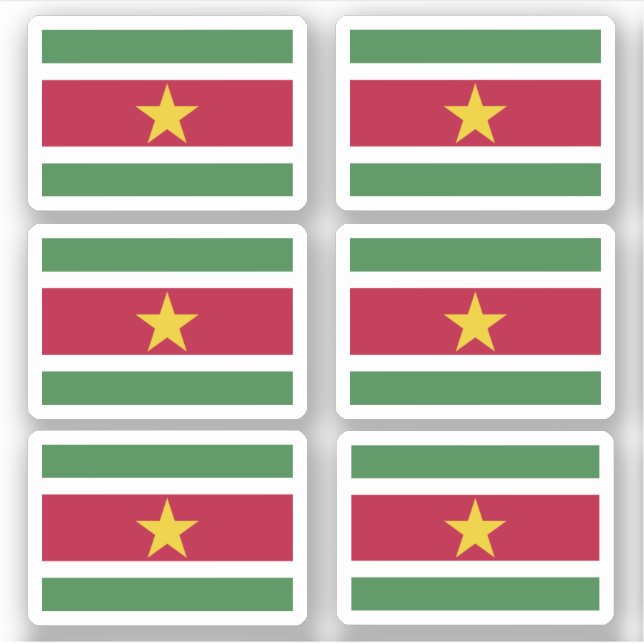 Surinamische Flagge Aufkleber (Vorderseite)