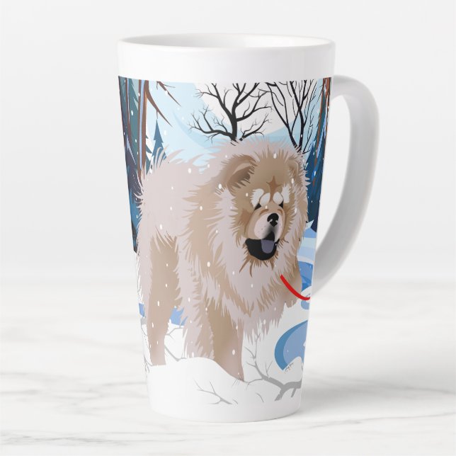 SURPLOMB de la rivière Fawn Chow tasse en latte av (Angle droit)