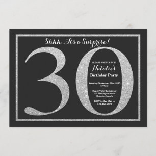 Surprise 30e anniversaire Invitation Parties scint