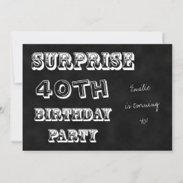Surprise 40e anniversaire de fête Invitation table