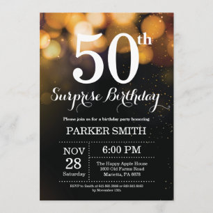 Surprise 50e anniversaire Invitation Parties scint