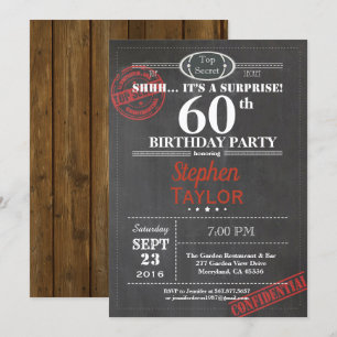 Surprise 60e anniversaire invitation pour les homm