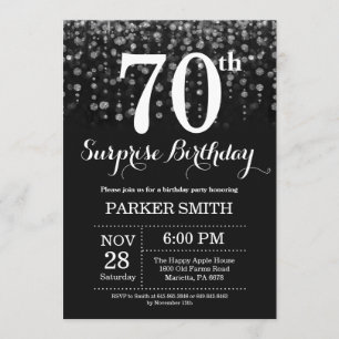 Surprise 70e anniversaire Invitation Parties scint