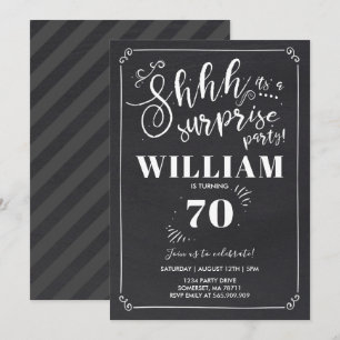 Surprise 70e anniversaire Invitation Vintage Surpr