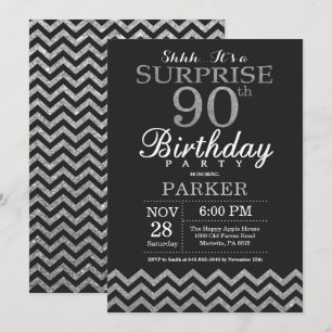 Surprise 90e anniversaire Invitation Parties scint