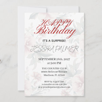 Surprise Birthday Invitation Einladung