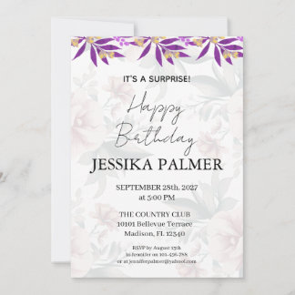 Surprise Birthday Invitation Einladung