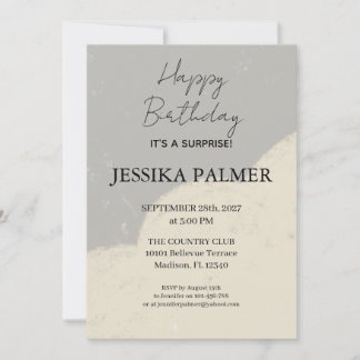 Surprise Birthday Invitation Einladung
