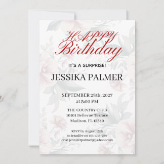 Surprise Birthday Invitation Einladung