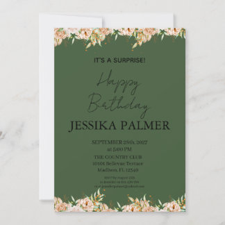 Surprise Birthday Invitation Einladung
