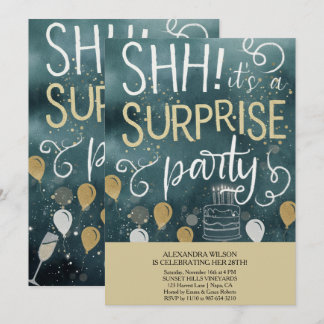 Surprise Birthday Party Invitation Einladung