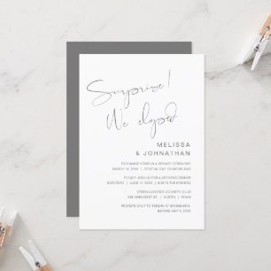 Surprise, nous nous sommes enfuis, Invitation à la