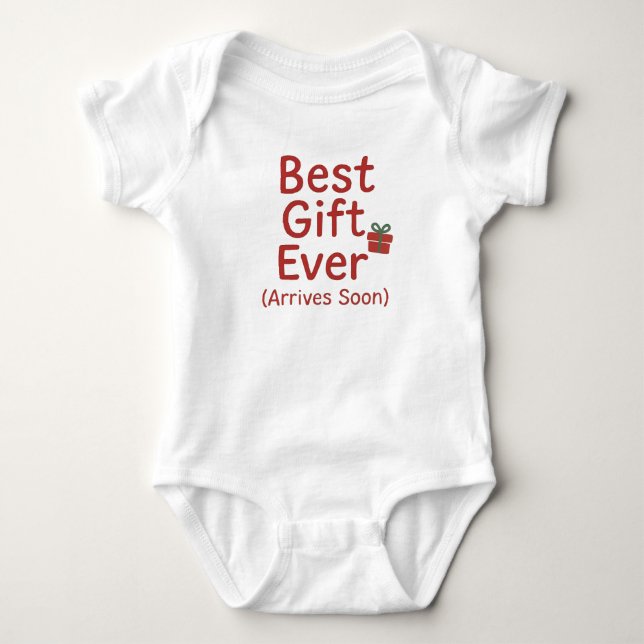 Surprise pregnancy christmas - Best Gift Ever Baby Strampler (Vorderseite)