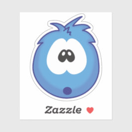 Surprised Blue Sneezie Aufkleber