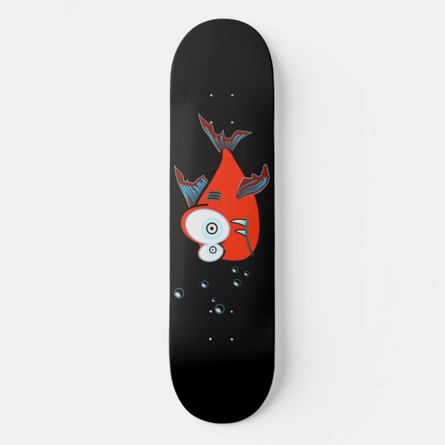 Surprised Fish Skateboard Deck (Vorderseite)