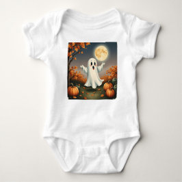 Surprised Little Ghost, Little Halloween Ghost, Baby Strampler