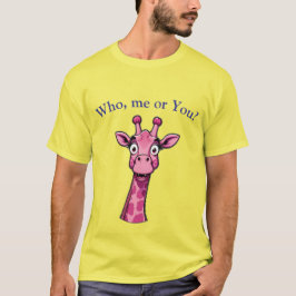 Surprised Pink Giraffe T-Shirt