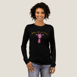 Surprised Pink Giraffe Tri-Blend Shirt