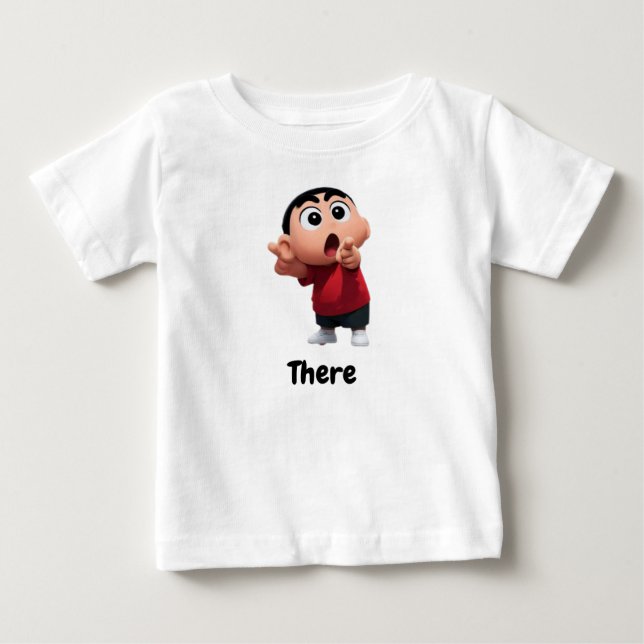 “Surprised” “The Point” “Reaction” “Expression” Baby T-shirt (Vorderseite)