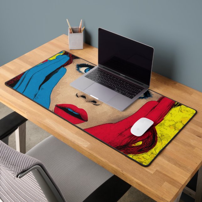 Surprised Woman in Pop Art (Bureau 2)