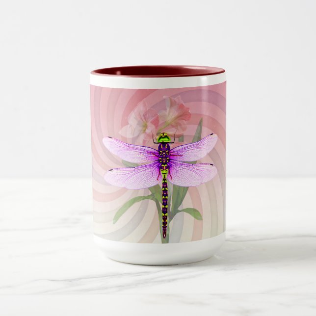 Surreal 60er Theme Dragon Fly Tasse (Zentrum)