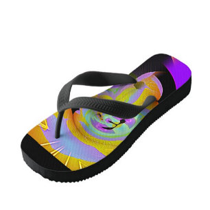 Surreal Abstrakte Tong Flip Flops